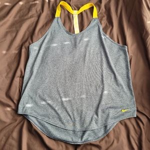 Nike Elastika DriFit Tank Top Gray and Yellow